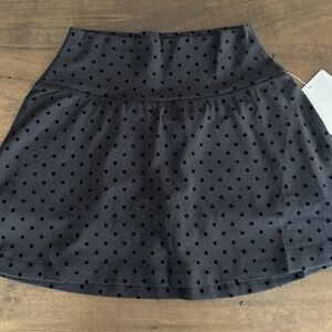 LULULEMON Align High-Rise Skirt Flocked Polka Flock Black Sz 2 NEW